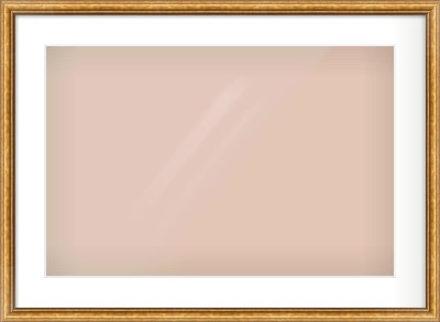 Gold Cushion Frame for 24 × 16in artwork, with Smooth White Single Mount