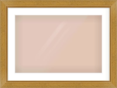 Gold Flat Frame for 24 × 16in artwork, with Smooth White Single Mount