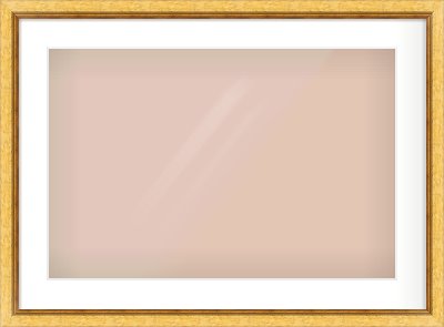 Gold Leaf Flat Frame for 24 × 16in artwork, with Smooth White Single Mount