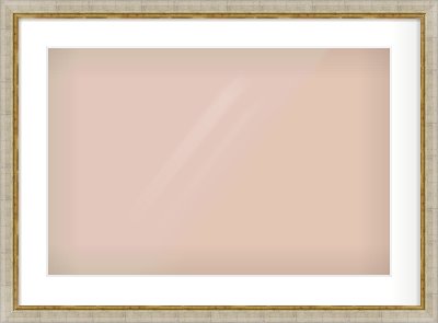 Silver Foil Flat Frame for 24 × 16in artwork, with Smooth White Single Mount