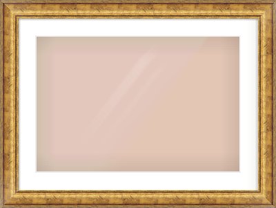 Gold Dome Frame for 24 × 16in artwork, with Smooth White Single Mount