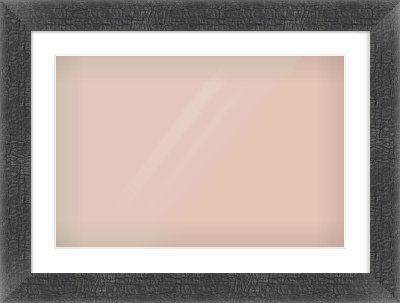 Carbon Flat Frame for 24 × 16in artwork, with Smooth White Single Mount
