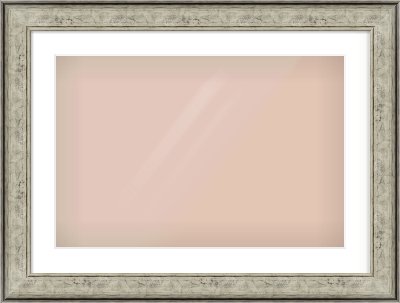 Silver Flat Frame for 24 × 16in artwork, with Smooth White Single Mount