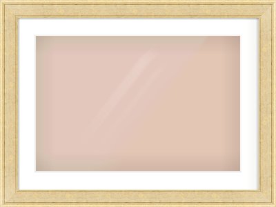 Gold Flat Frame for 24 × 16in artwork, with Smooth White Single Mount