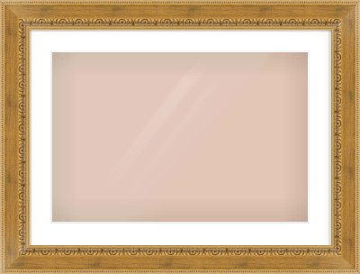 Gold Reverse Frame for 24 × 16in artwork, with Smooth White Single Mount