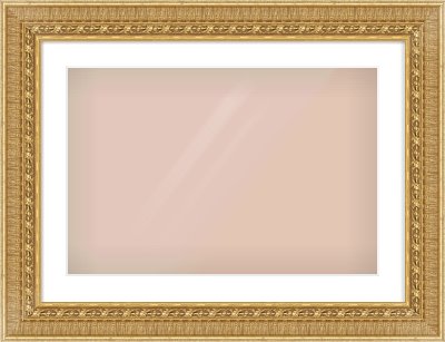 Gold Reverse Frame for 24 × 16in artwork, with Smooth White Single Mount