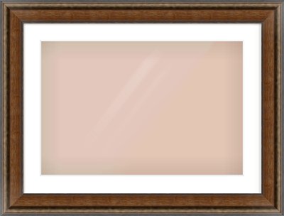 Walnut / Pewter Spoon Frame for 24 × 16in artwork, with Smooth White Single Mount