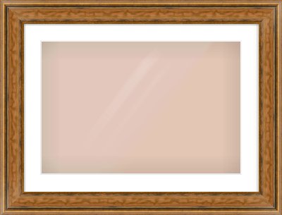 Gold Scoop Frame for 24 × 16in artwork, with Smooth White Single Mount