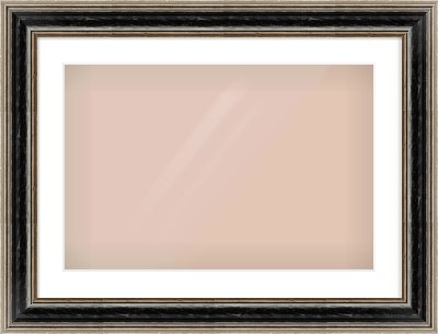 Black & Champagne Silver Spoon Frame for 24 × 16in artwork, with Smooth White Single Mount