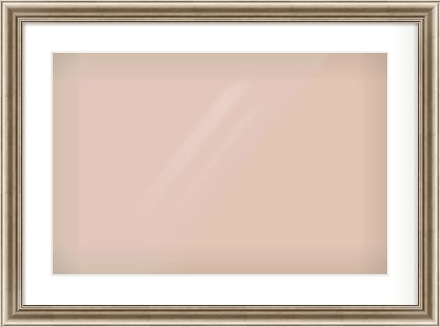 Silver Cushion Frame for 24 × 16in artwork, with Smooth White Single Mount