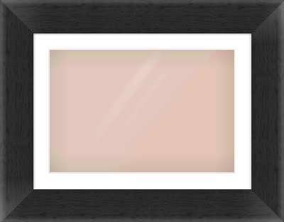 Black Flat Frame for 24 × 16in artwork, with Smooth White Single Mount