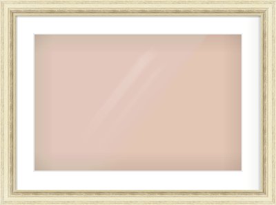Ivory Distressed Frame for 24 × 16in artwork, with Smooth White Single Mount