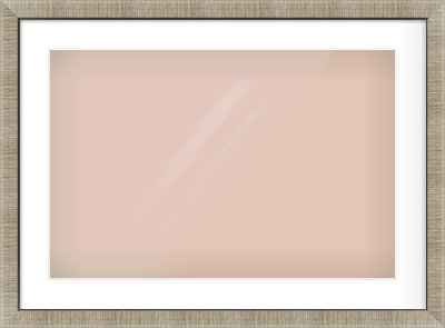Silver & Black Sided Flat Frame for 24 × 16in artwork, with Smooth White Single Mount