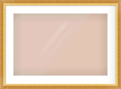 Gold Reverse Frame for 24 × 16in artwork, with Smooth White Single Mount