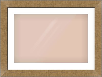 Bronze Flat Frame for 24 × 16in artwork, with Smooth White Single Mount