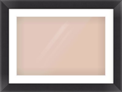 Black Flat Frame for 24 × 16in artwork, with Smooth White Single Mount