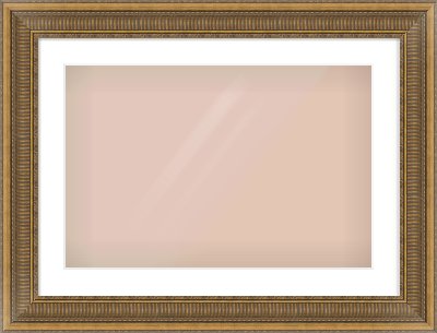 Gold Scoop Frame for 24 × 16in artwork, with Smooth White Single Mount
