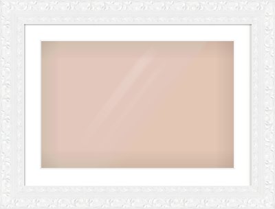White Reverse Frame for 24 × 16in artwork, with Smooth White Single Mount