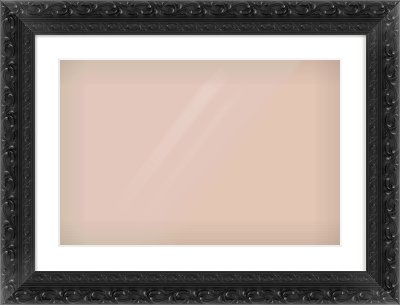 Black Reverse Frame for 24 × 16in artwork, with Smooth White Single Mount