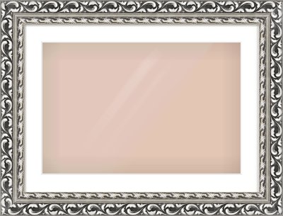 Silver Reverse Frame for 24 × 16in artwork, with Smooth White Single Mount