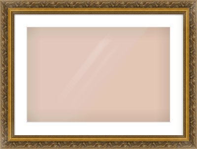 Gold Scoop Frame for 24 × 16in artwork, with Smooth White Single Mount