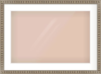 Silver Cushion Frame for 24 × 16in artwork, with Smooth White Single Mount