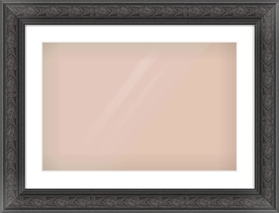 Black Spoon Frame for 24 × 16in artwork, with Smooth White Single Mount