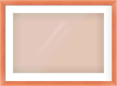 Bronze Flat Frame for 24 × 16in artwork, with Smooth White Single Mount