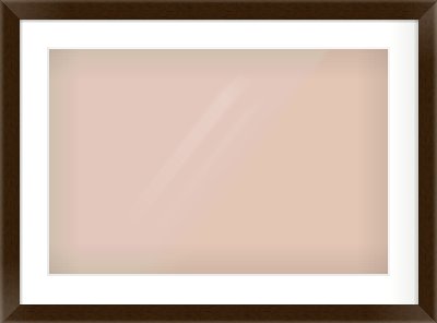 Wenge Stained Flat Frame for 24 × 16in artwork, with Smooth White Single Mount