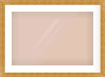 Gold Reverse Frame for 24 × 16in artwork, with Smooth White Single Mount