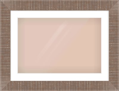 Rough Cut Effect Flat Frame for 24 × 16in artwork, with Smooth White Single Mount