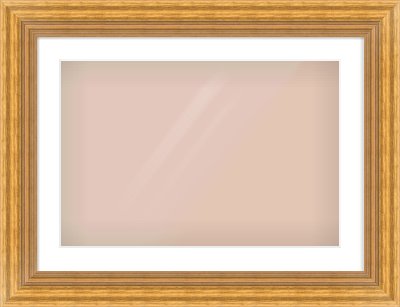 Gold Reverse Frame for 24 × 16in artwork, with Smooth White Single Mount