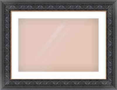 Black Reverse Frame for 24 × 16in artwork, with Smooth White Single Mount