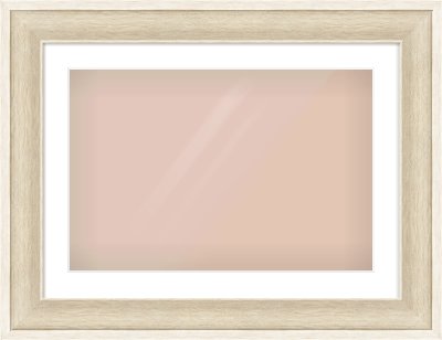 Silver / White Scoop Frame for 24 × 16in artwork, with Smooth White Single Mount