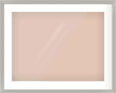 Grey Flat Frame for 24 × 18in artwork, with Smooth White Single Mount
