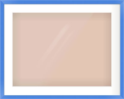 Light Blue Paint Flat Frame for 24 × 18in artwork, with Smooth White Single Mount