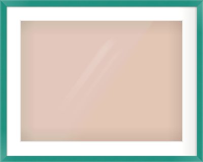 Green Paint Flat Frame for 24 × 18in artwork, with Smooth White Single Mount