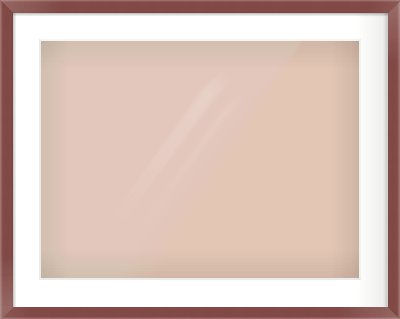 Maroon Paint Flat Frame for 24 × 18in artwork, with Smooth White Single Mount