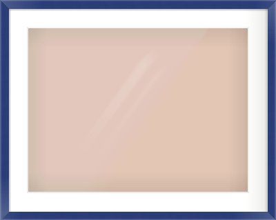 Blue Paint Flat Frame for 24 × 18in artwork, with Smooth White Single Mount