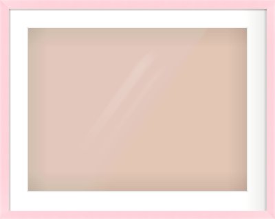 Pink Paint Flat Frame for 24 × 18in artwork, with Smooth White Single Mount