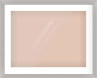 Grey Flat Frame for 24 × 18in artwork, with Smooth White Single Mount