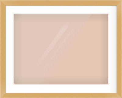 Matte Gold Flat Frame for 24 × 18in artwork, with Smooth White Single Mount