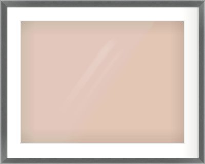 Dark Grey Flat Frame for 24 × 18in artwork, with Smooth White Single Mount