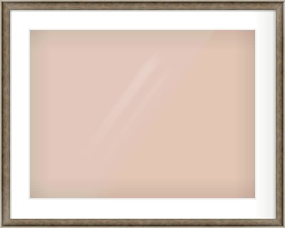 Silver Scoop Frame for 24 × 18in artwork, with Smooth White Single Mount