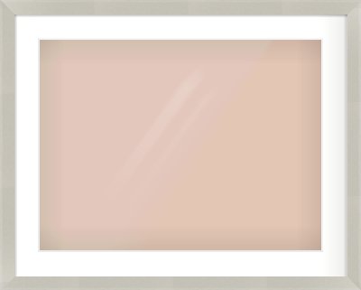Grey Flat Frame for 24 × 18in artwork, with Smooth White Single Mount