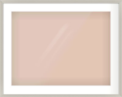Grey Flat Frame for 24 × 18in artwork, with Smooth White Single Mount