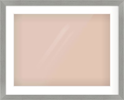 Pale Grey Flat Frame for 24 × 18in artwork, with Smooth White Single Mount