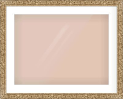 Light Brown Decorative Frame for 24 × 18in artwork, with Smooth White Single Mount