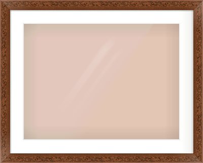 Maroon Decorative Frame for 24 × 18in artwork, with Smooth White Single Mount