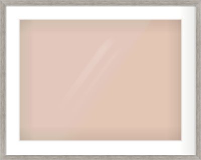 Grey Wood Grain Flat Frame for 24 × 18in artwork, with Smooth White Single Mount